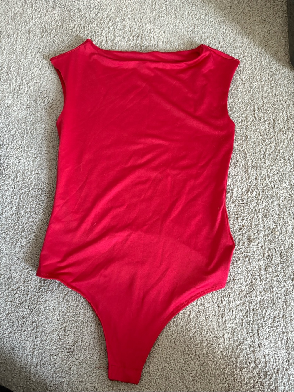 Women's Red Cap Sleeve Bodysuit